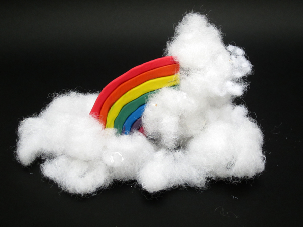 Wilko's stuffing and plasticine rainbow